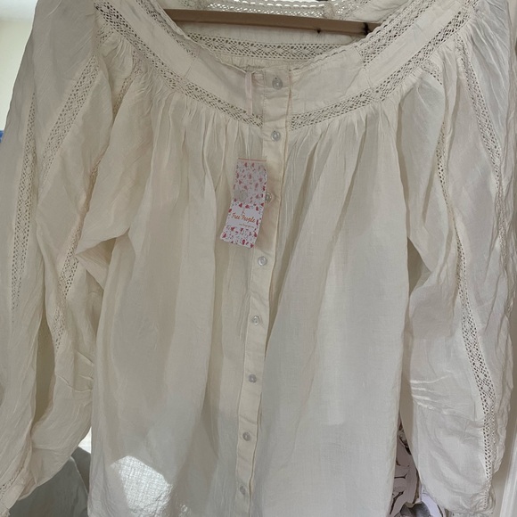 Free People Ivory Blouse - Picture 4 of 6